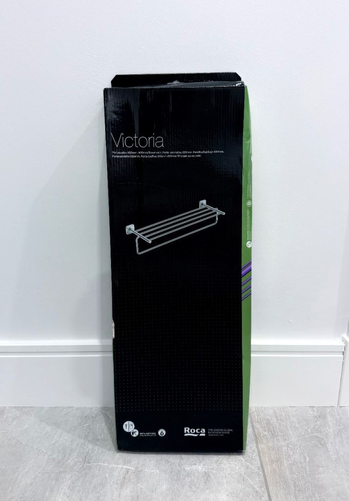New & Unopened Roca Rubik Stainless Steel Towel Rail