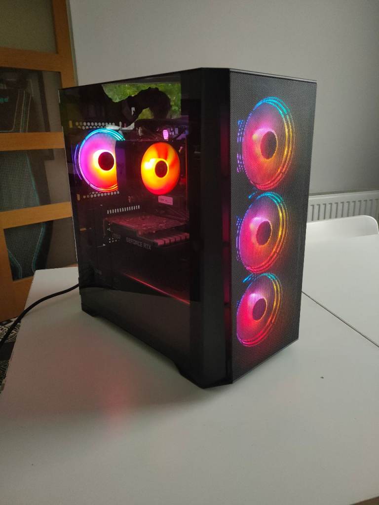 Gaming PC Desktop with RGB Fans – Good Condition