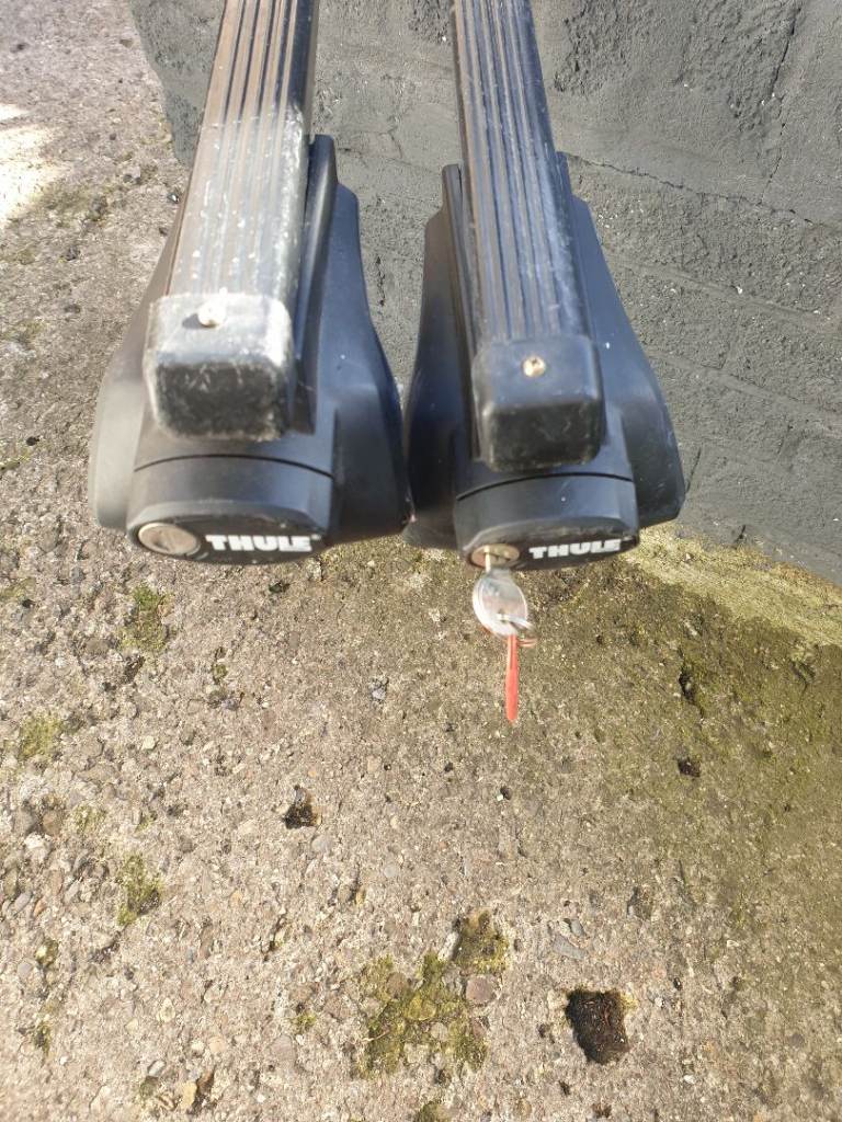 Thule roof bars for cars with raised rails