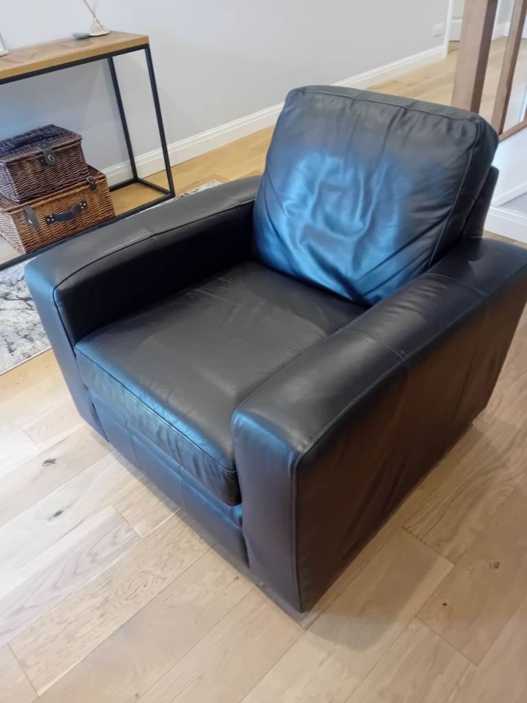 Next Brown Leather Armchair - Good Condition