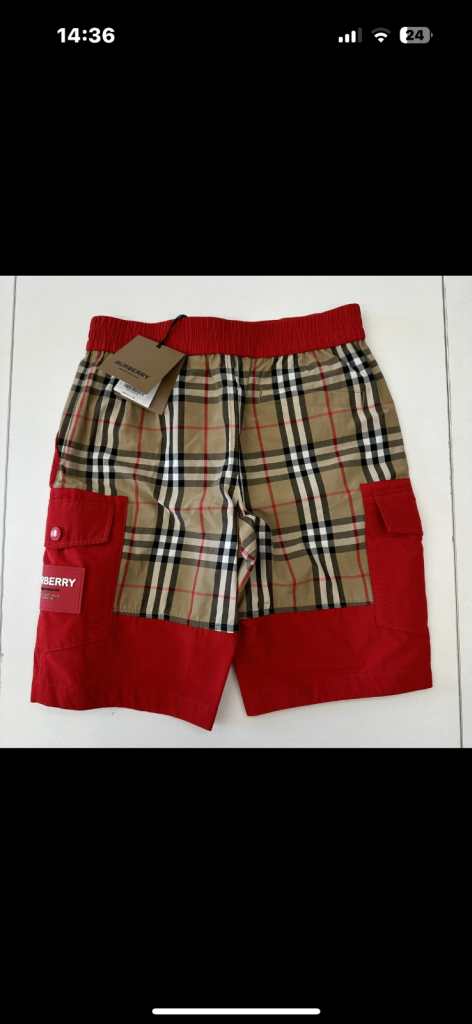 image for Burberry kids vintage check cargo shorts