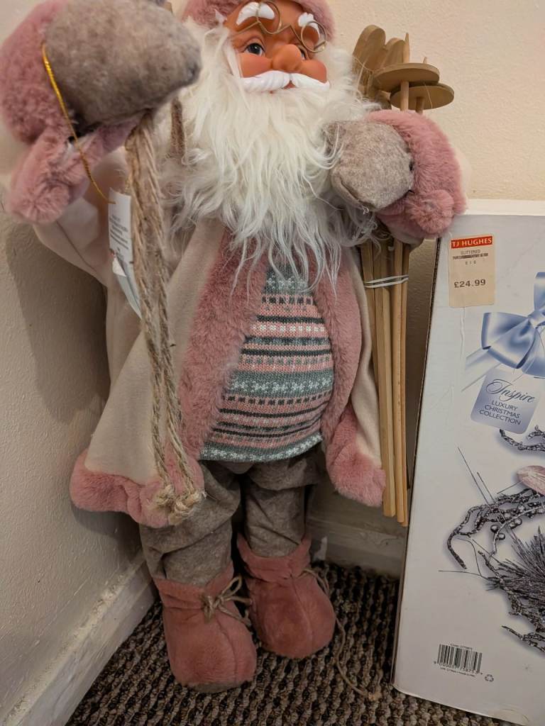 Large Santa and door wreath 