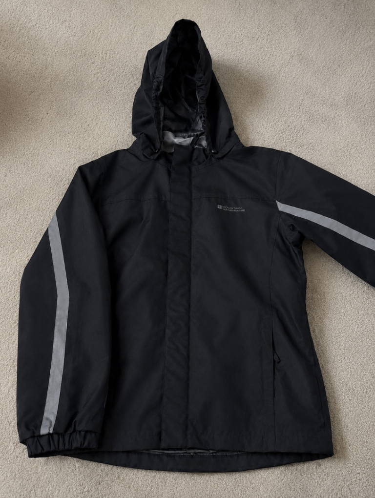Mountain Warehouse Black Hooded Rain Jacket