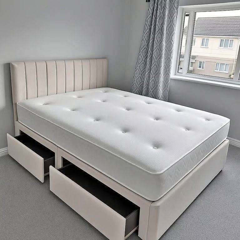 💸 Small Double Divan Bed + Mattress & Storage Draws Optional 📞 Booking Now Amazing Price