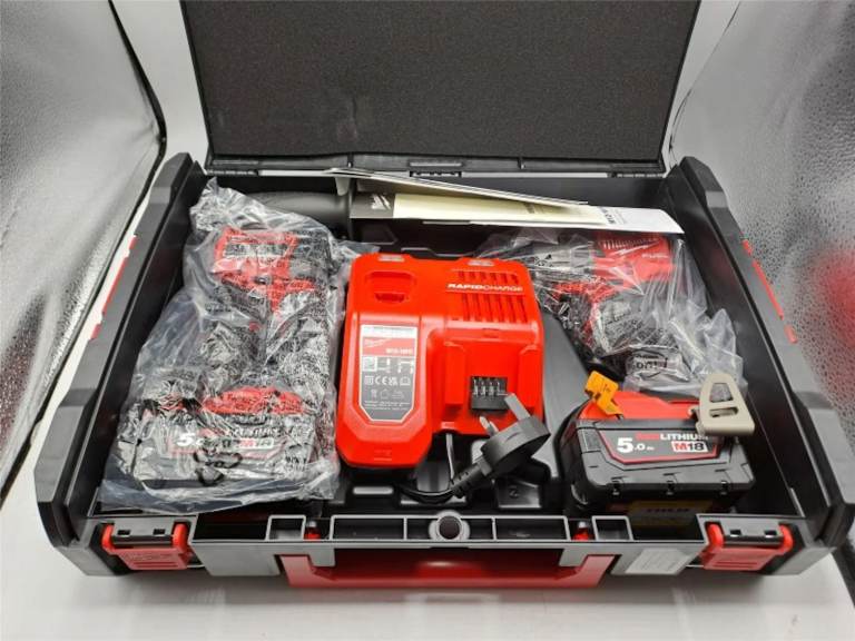 Milwaukee M18 FPP2A3-502X FUEL 18V 2 x 5.0Ah Li-Ion RedLithium Brushless Cordless Twin Pack