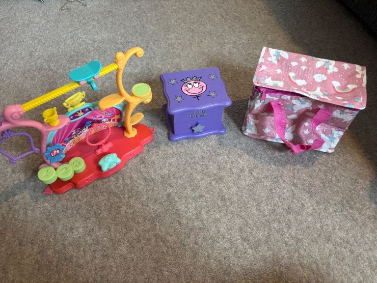 Girls Toy Bundle | Littlest Pet Shop Playset, Fairy Princess Box & Unicorn Bag