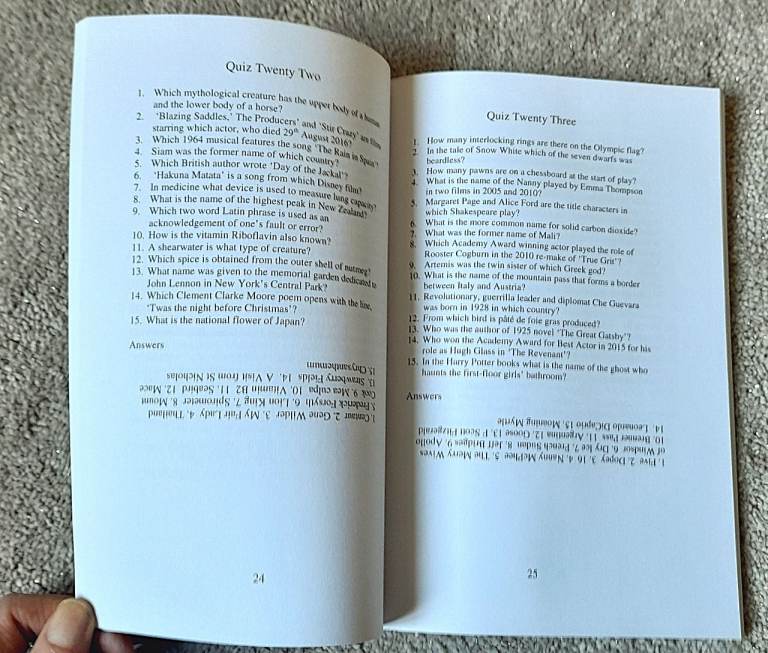 2 Family General Knowledge Quiz Books 3,500 Questions Christmas Party Pub Quiz