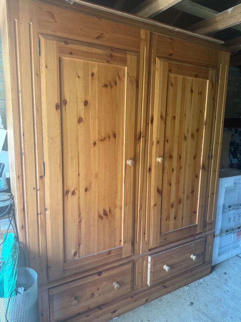 Solid pine wardrobe 