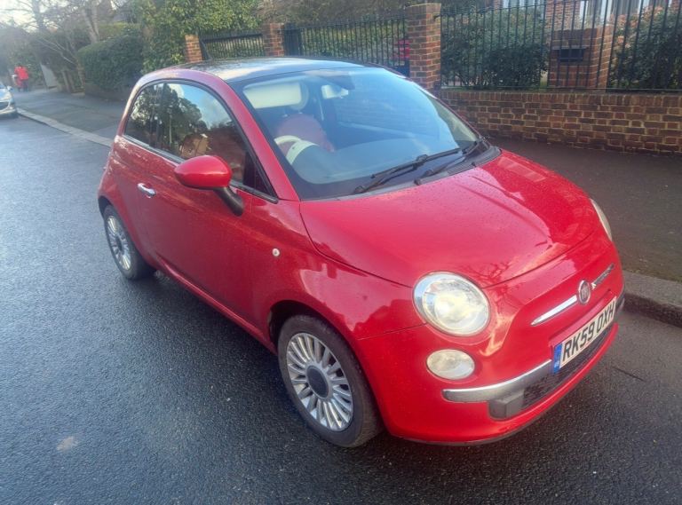2009 FIAT 500 LOUNGE 1.2 AUTOMATIC PANORAMIC ROOF RED ALLOYS ULEZ