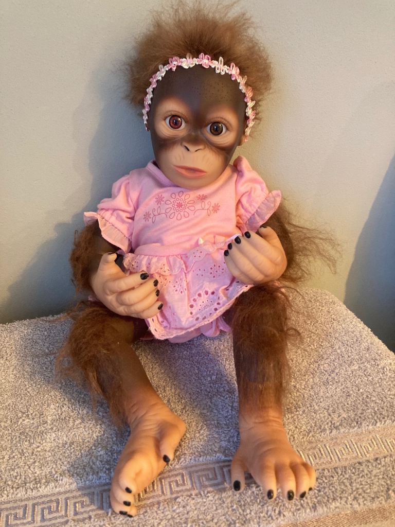 Ashton drake reborn monkey doll breaths and makes noises 