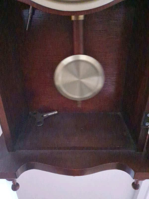 Collect from Bournemouth mahogany chiming WALL CLOCK Works PERFECTLY 