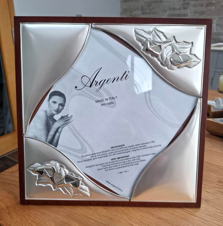 Silver photo frame
