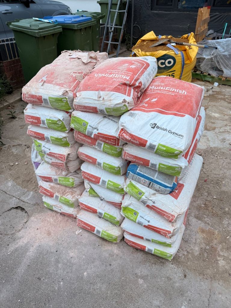 British Gypsum MultiFinish Plaster Bags - New, Unused