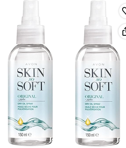  2 x Avon Skin So Soft Original Dry Oil Spray 150ml (Pair)