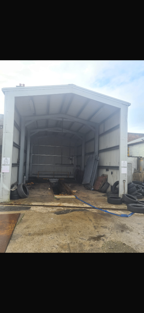 Large aluminum shed
