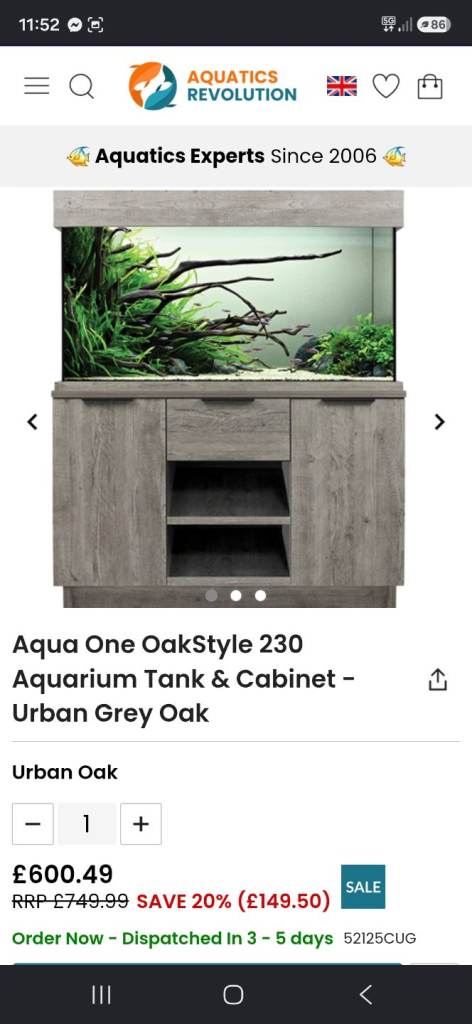 Aqua one 230 aquarium