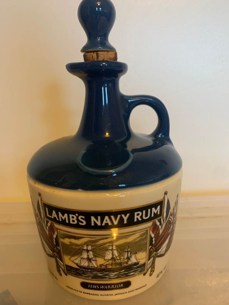 Vintage Lamb's Navy Rum Ceramic Decanter