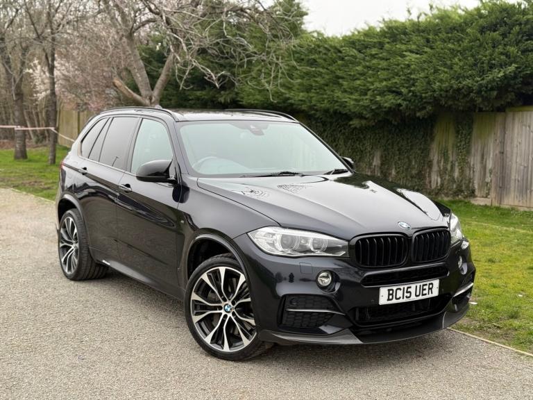 2015 [15] BMW X5 3.0 DIESEL M50D X DRIVE AUTO SUV BLACK ULEZ 7 SEATER BLACK FSH
