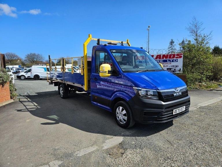  2021 ON 70 PLATE MAN TGE 3.140 LWB DROPSIDE LORRY WITH TAIL LIFT ULEZ FREE ZONE
