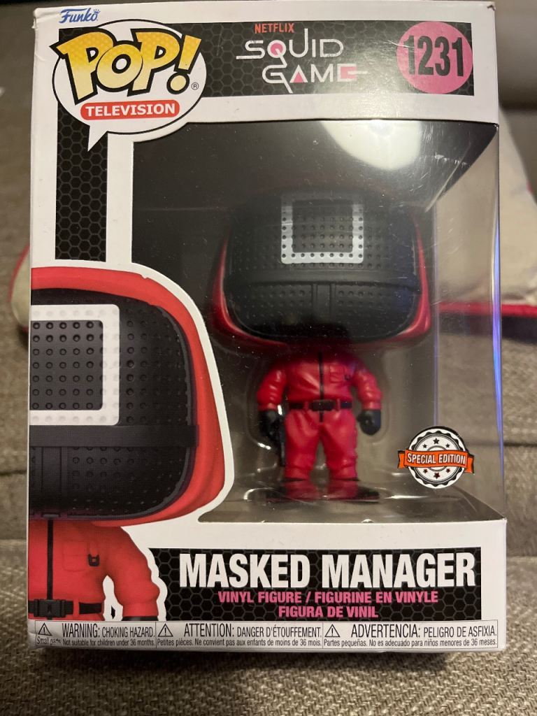 Funko Pop! Squid Game Masked Manager Vinyl Figure. 