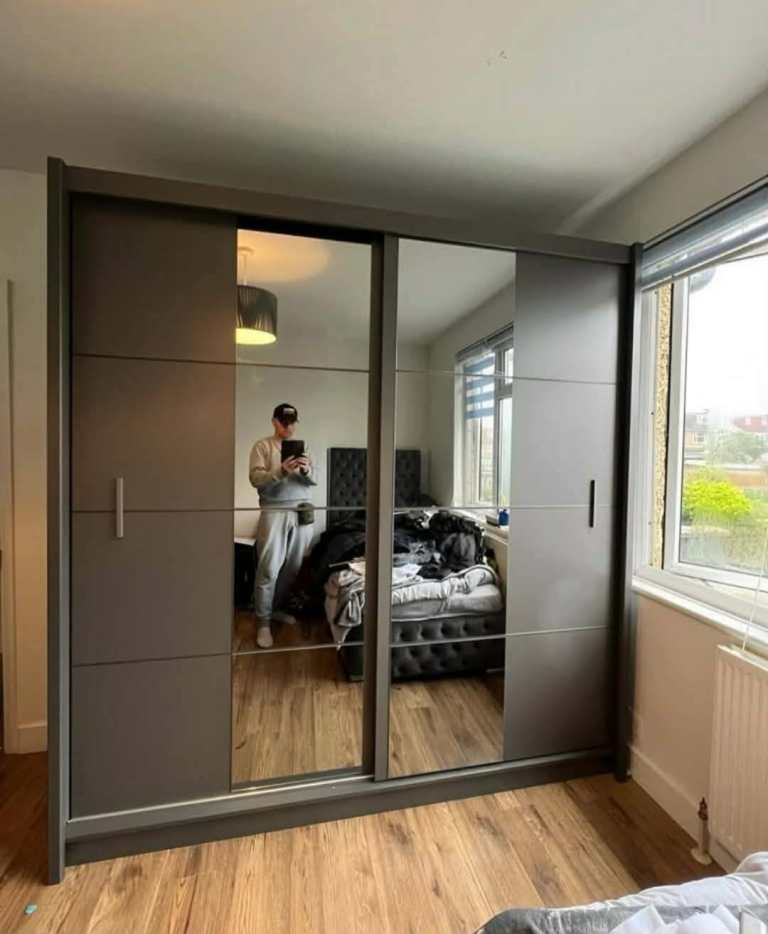 SPECIAL OFFER - BRAND NEW 2 3 DOOR GERMAN SLIDING TWO THREE DOOR WARDROBE WITH MIRRORS