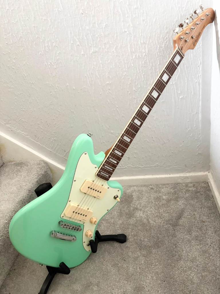 HB Seafoam Green P90 Jazzmaster Electric Guitar - Like NEW / Low Action 🎸