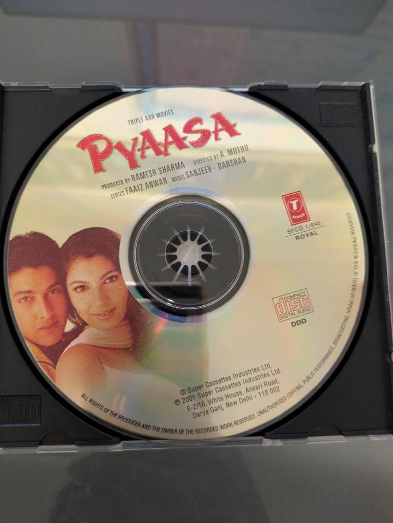 Pyaasa Indian Asian Hindi Bollywood Blockbuster Movie Soundtrack Songs Music CD ref9