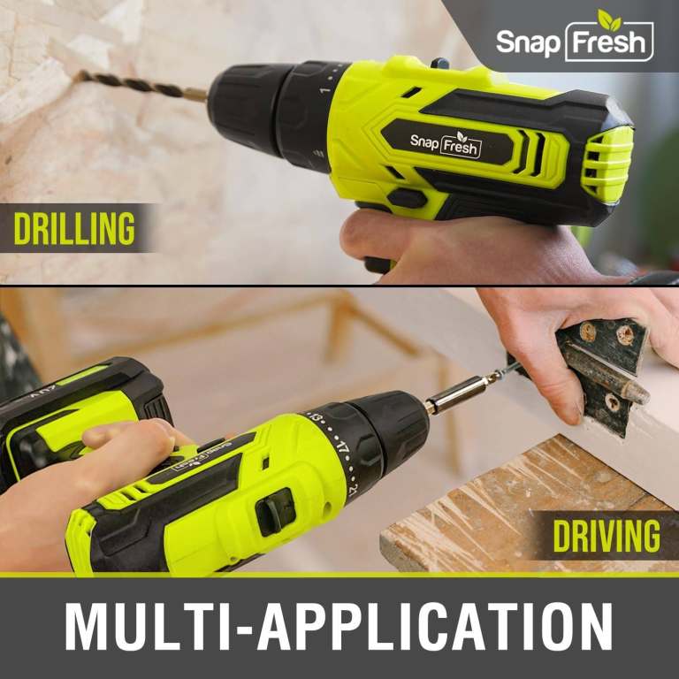 Brand New Snap Fresh 20V Power Drill With 2.0Ah Li-Ion Battery And Charger Cordless 