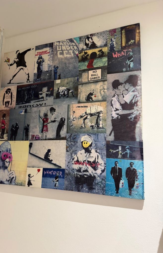 Large Banksy Style Pop Art Canvas Wall Art