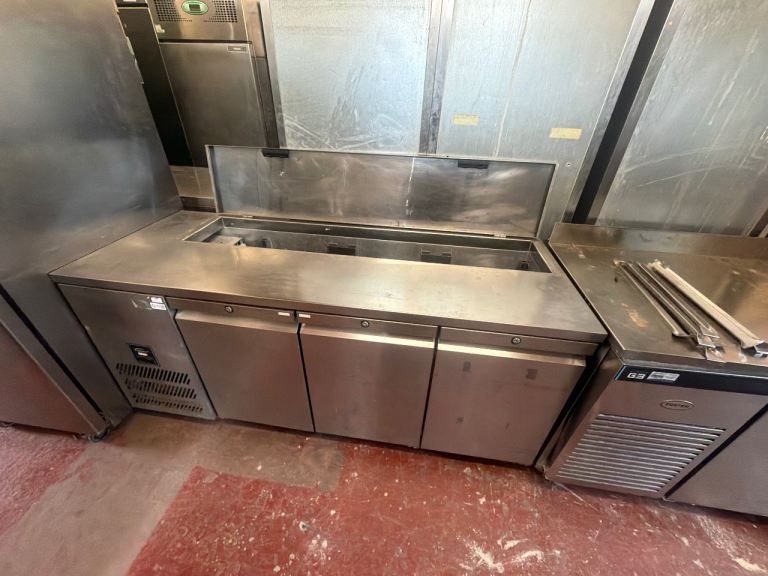 Williams pizza fridge Stainless Steel Commercial Prep Fridge with Salad Bar
