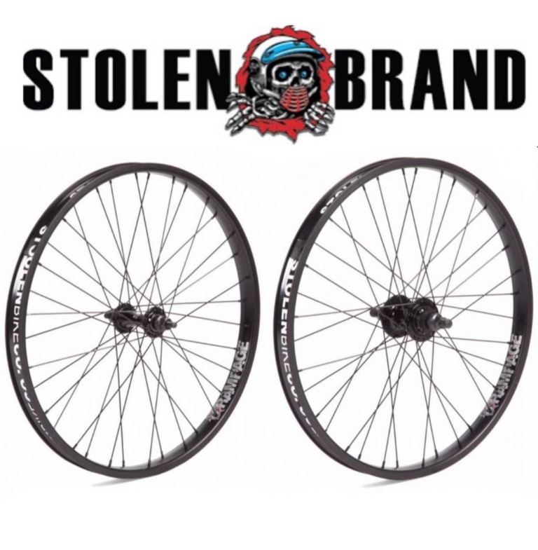 New Stolen Rampage 22” BMX wheel set 9T RHD front & Rear 