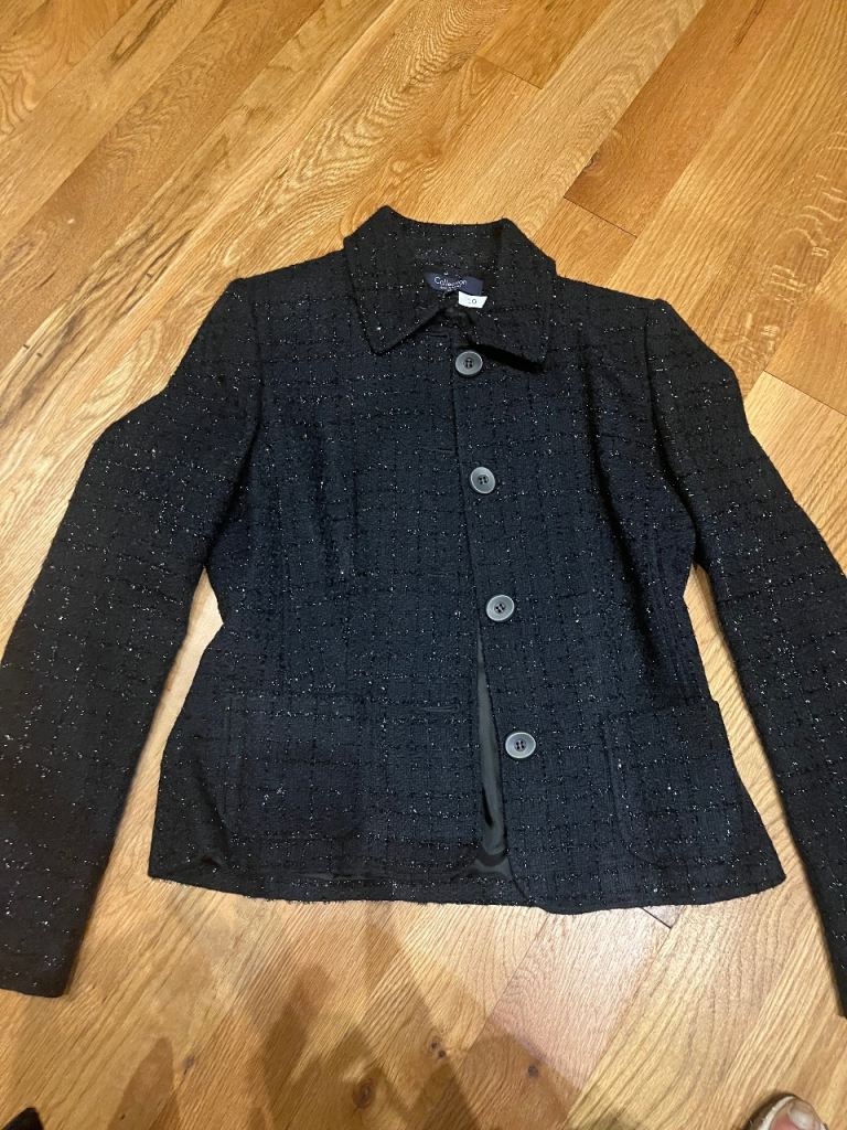 image for Ladies sparkly blacked fully lined size 12 jacket