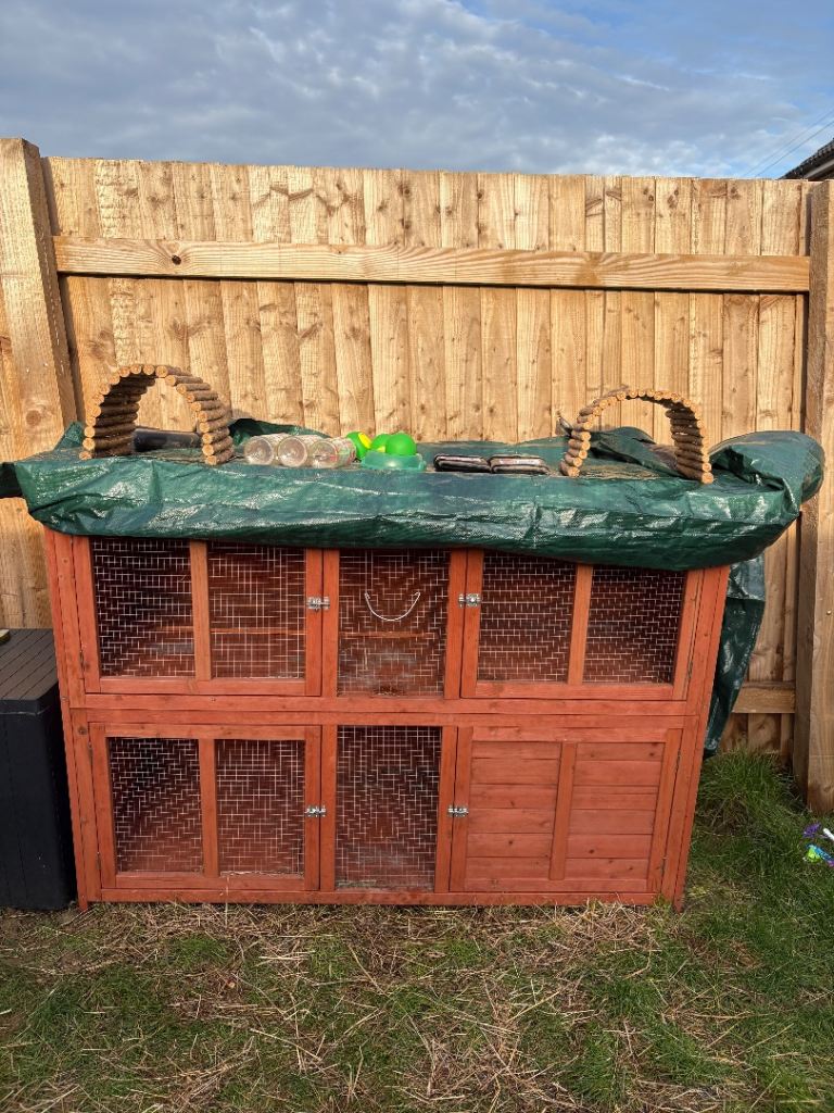 image for Rabbit / Guinea Pig Outdoor Hutch and Accessories 