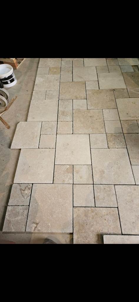 Job Lot 4.8 Sqm Tumbled Limestone Natural Stone 20mm thick 