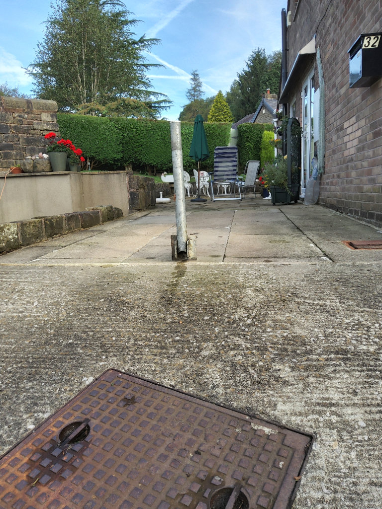 Folding security post for your drive or business premises carpark etc