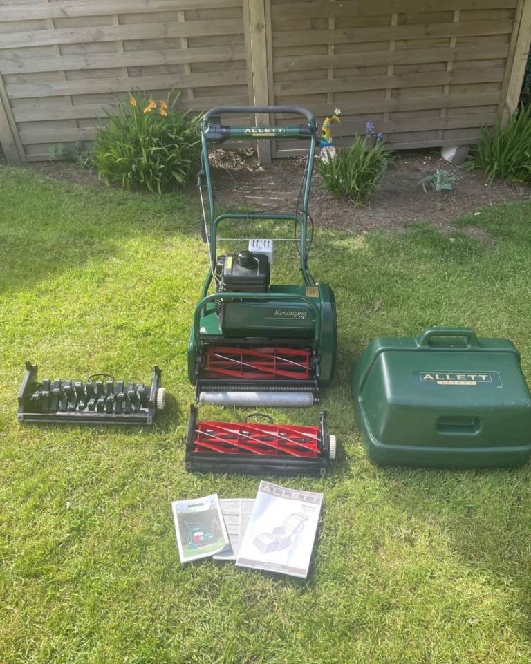 Allett Kensington 17K Petrol Cylinder Mower with Scarifier Cassette