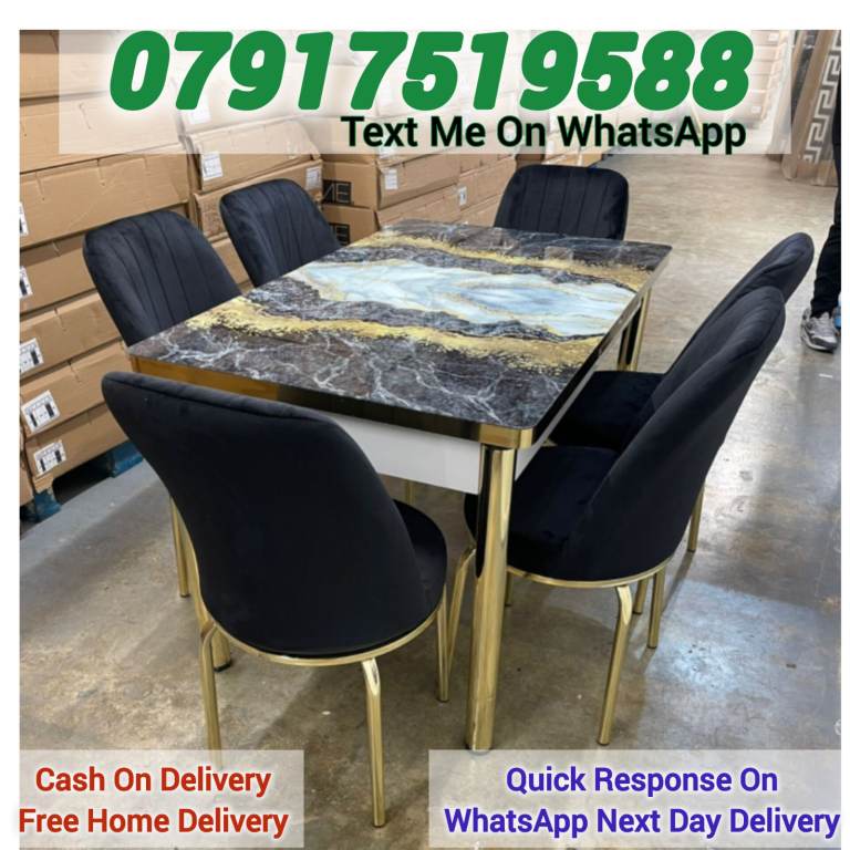 Turkish Dining Table with 4 OR 6 chairs