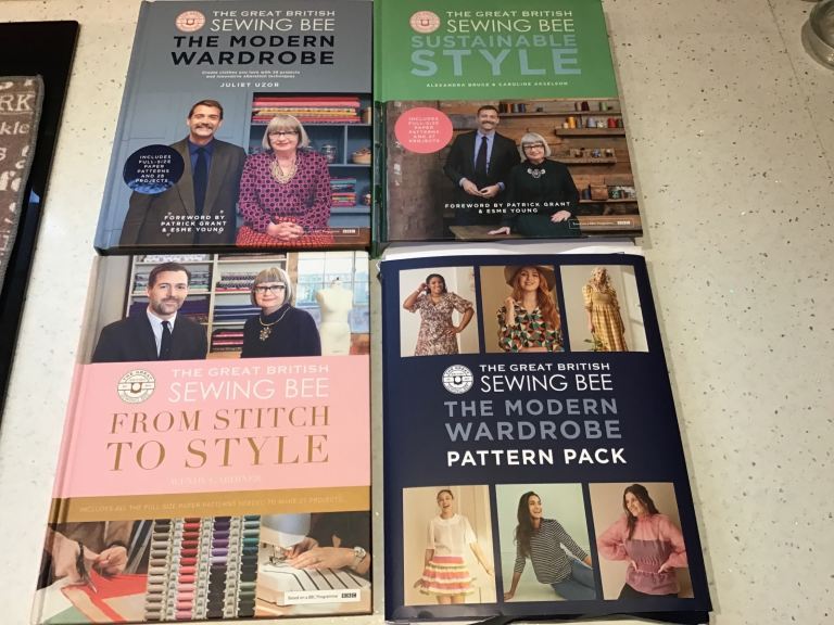 Sewing books and patterns