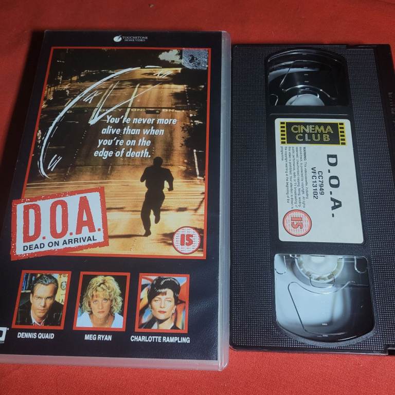 D.O.A. Dead On Arrival (VHS) 1988 Dennis Quaid Meg Ryan Charlotte Rampling Movie q9