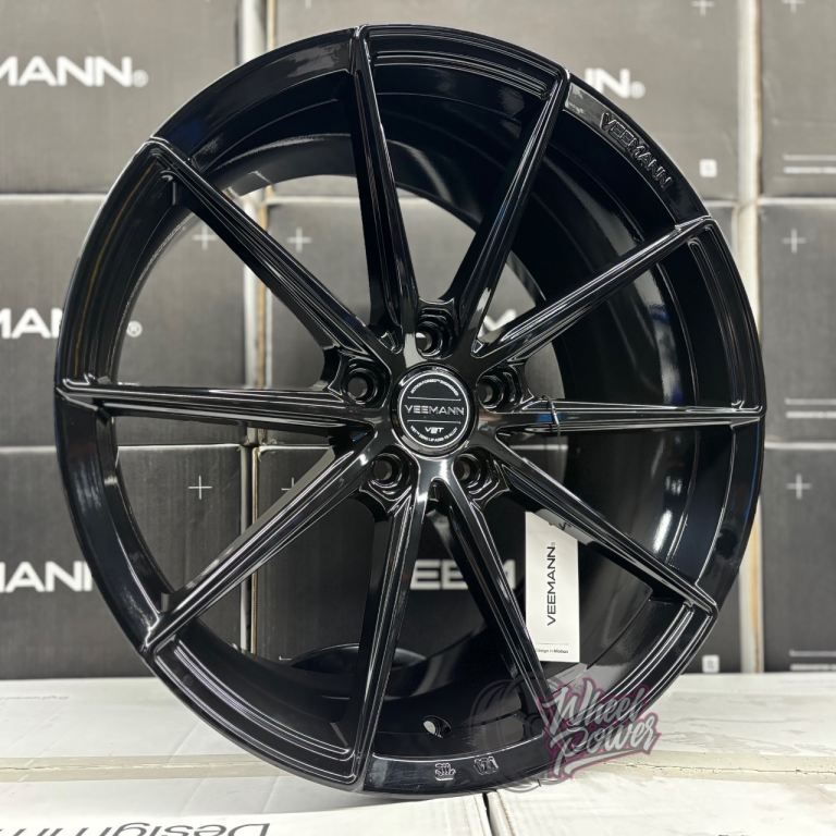 19” 5x112 Staggered Mercedes Wheels New Black Veemann Alloys