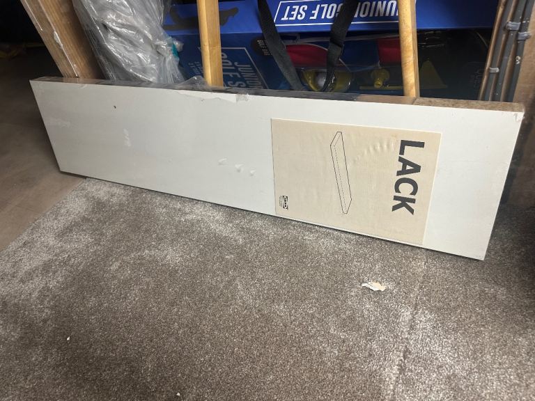 Ikea LACK wall shelf 110cm invisible hanging 