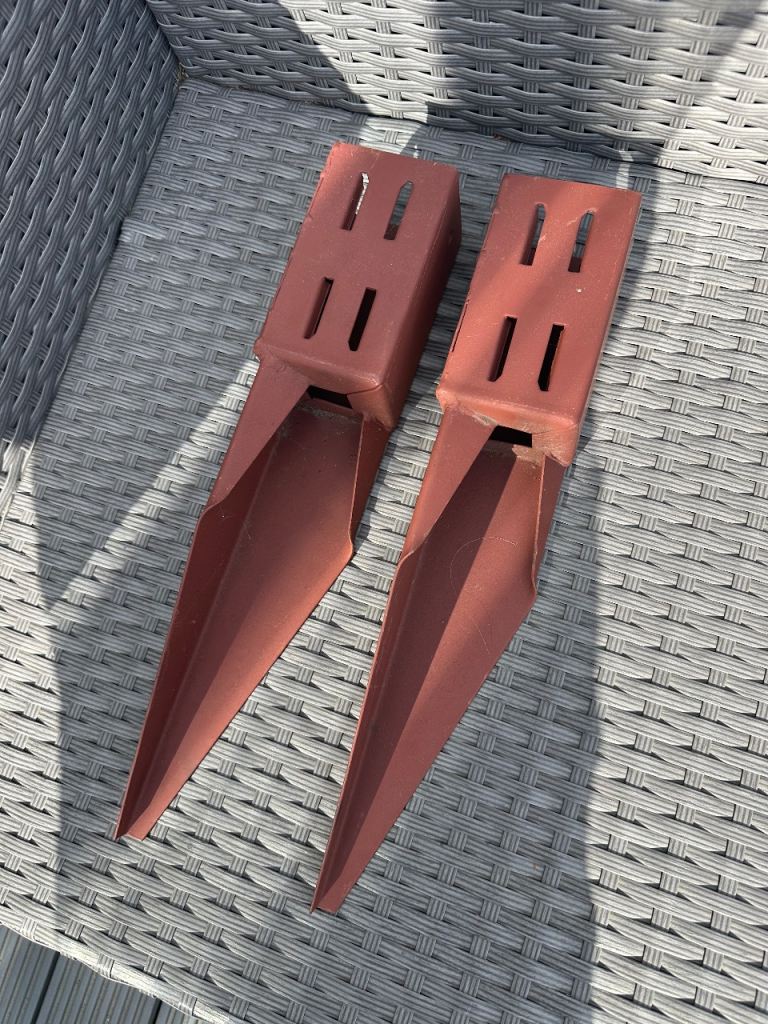 2x Repair Support Fence Spur for Fence Posts 75mm