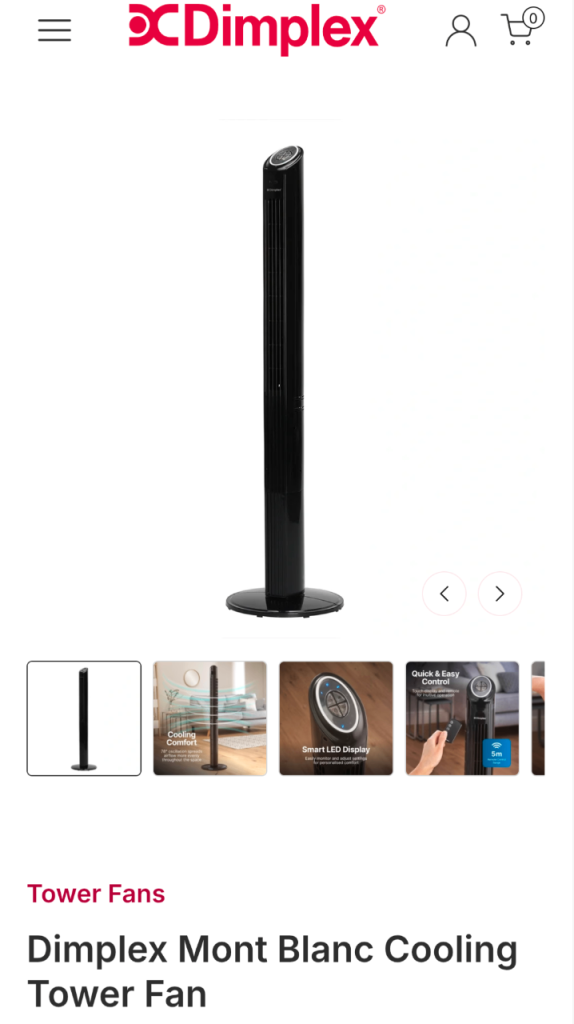 Brand New Dimplex Mont Blanc Cooling tower fan
