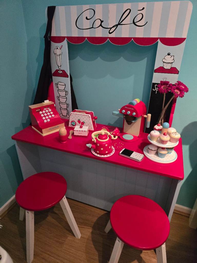 Childrens play cafe with stools