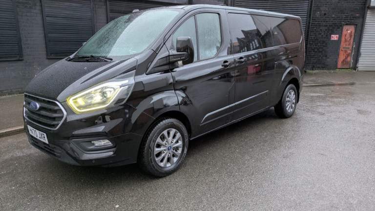 2020 FORD TRANSIT CUSTOM 130BHP LIMITED BLACK LWB L2 H1 88K MILES £13999 NO VAT 