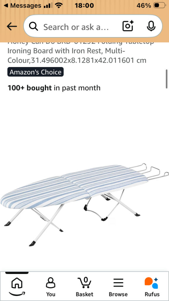 Table top ironing board 
