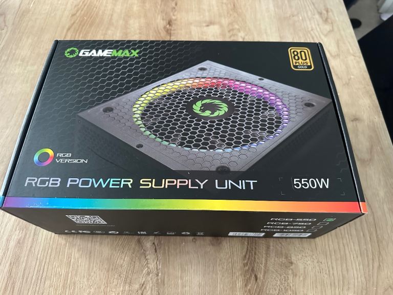 Gamemax 550w rgb fully modular PSU gold