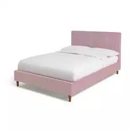 Double Velvet Bed Frame – Soft Pink (Argos Pandora Range)