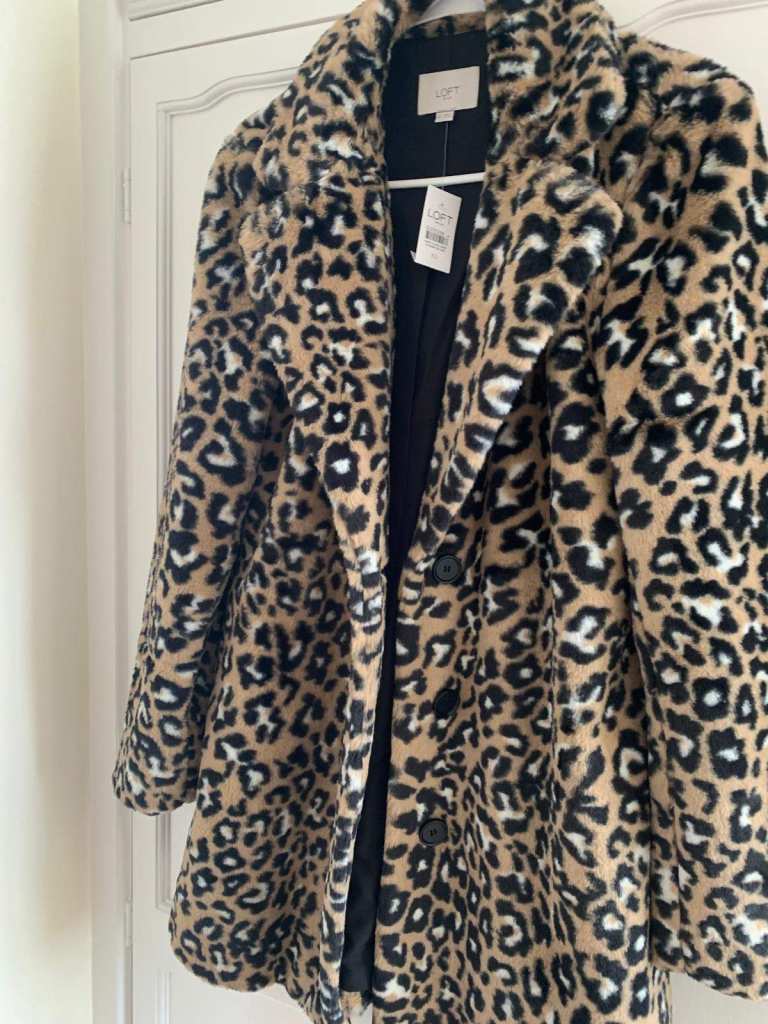 LOFT, LADIES, FAUX FUR COAT
