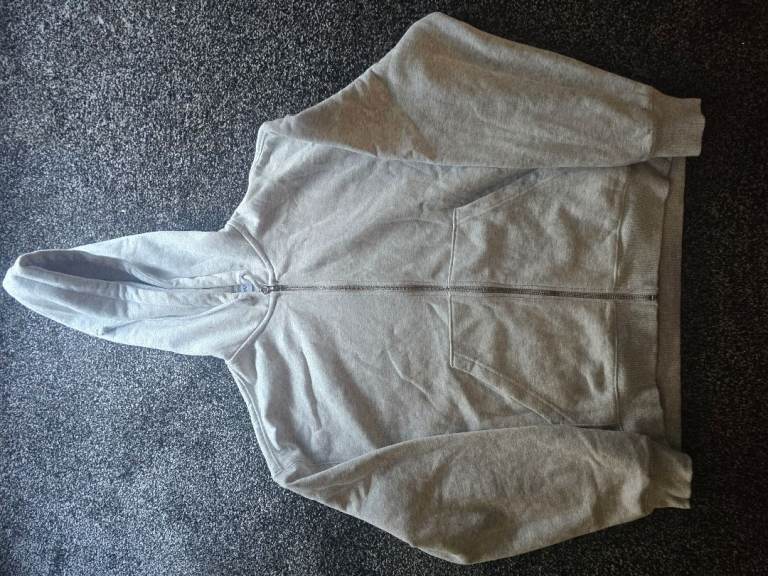 image for Weekday Zip Hoodie – Light Grey – Size S (Unisex Fit)